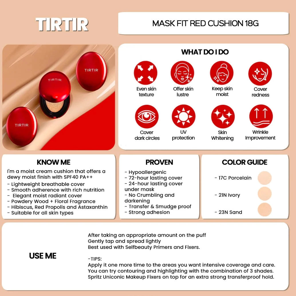 TIRTIR Mask Fit Red Cushion – Aura Of Eden
